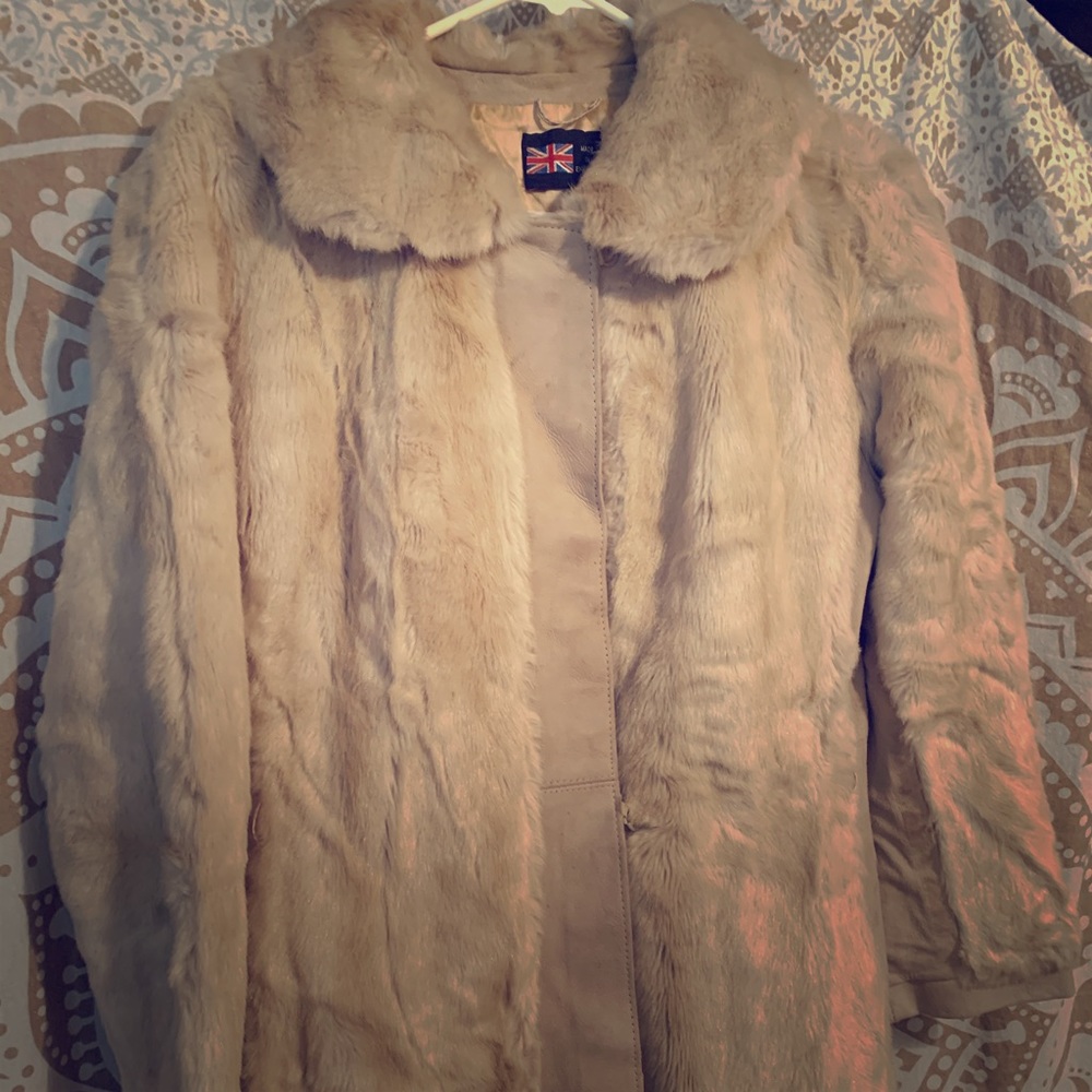 Cream-colored Faux Fur jacket